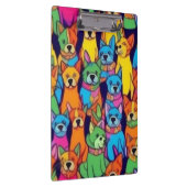Leuke kleurrijke honden gelukkige honden klembord (Rechts)