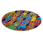 Leuke kleurrijke honden gelukkige honden snijplank (Hoek)