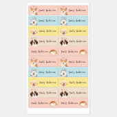 Leuke Kleurrijke Huisdier Honden Puppy School Kind Labels (Vel)