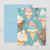Leuke kleurrijke ijsjes briefkaart (Voorkant / Achterkant)