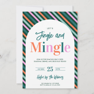 Leuke kleurrijke Jingle Mingle Christmas Holiday P Feestdagenkaart