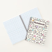 leuke kleurrijke kat kinderen notitieboek  (Binnen)