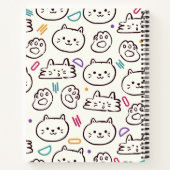 leuke kleurrijke kat kinderen notitieboek  (Achterkant)
