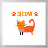 Leuke kleurrijke kat ziet er geweldig uit poster (Voorkant)