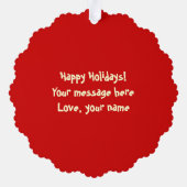 Leuke kleurrijke kerstboom lampen papier ornament kaart (Achterkant)