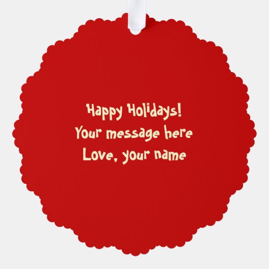 Leuke kleurrijke kerstboom lampen papier ornament kaart (Achterkant)