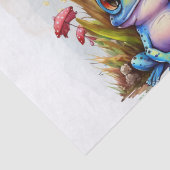 Leuke kleurrijke kikkers tissuepapier (Detail)