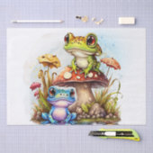 Leuke kleurrijke kikkers tissuepapier (Craft)