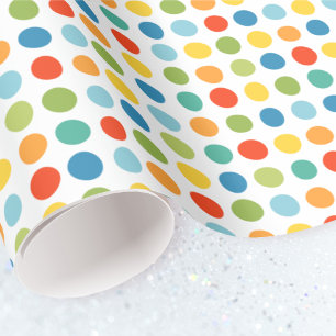 Leuke kleurrijke Kinder Polka Dot Pattern Modern Cadeaupapier