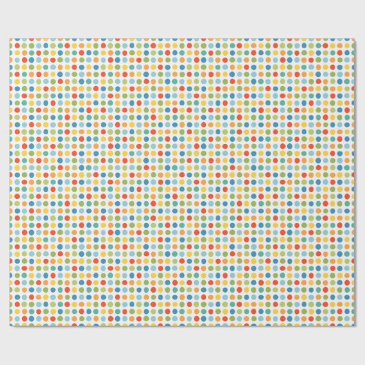 Leuke kleurrijke Kinder Polka Dot Pattern Modern Cadeaupapier (Vlak)