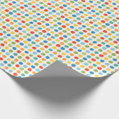 Leuke kleurrijke Kinder Polka Dot Pattern Modern Cadeaupapier (Hoek)