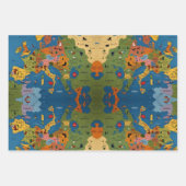 Leuke kleurrijke kinder wereldkaart inpakpapier vel (Voorkant)