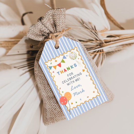 Leuke Kleurrijke Kinderen Verjaardag Cadeaubijslui Cadeaulabel