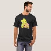 Leuke kleurrijke kittens spelen kat t-shirt (Voorkant volledig)
