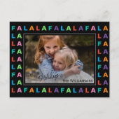 Leuke Kleurrijke Klassieker FA LA LA LA Feestseizo Briefkaart (Voorkant)