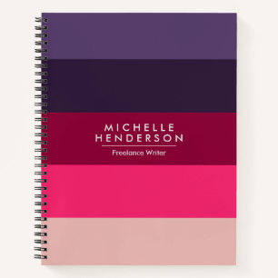 Leuke Kleurrijke Kleurblok Gradiente Stripes Notitieboek