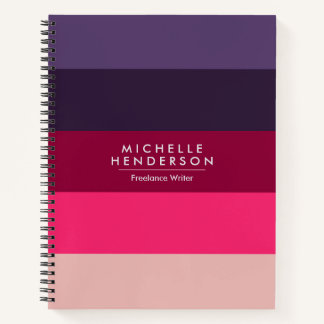 Leuke Kleurrijke Kleurblok Gradiente Stripes Notitieboek