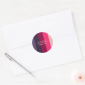 Leuke Kleurrijke Kleurblok Gradiente Stripes Ronde Sticker (Envelop)
