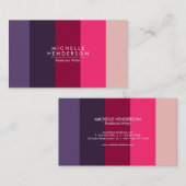 Leuke Kleurrijke Kleurblok Gradiente Stripes Visitekaartje (Voorkant / Achterkant)