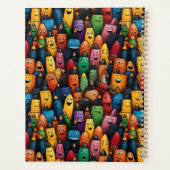 Leuke Kleurrijke Leraar Tutoring Pen Patroon Planner (Achterkant)