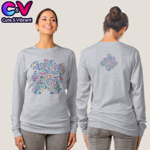 Leuke kleurrijke levendige vormen  t-shirt