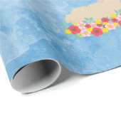 Leuke Kleurrijke Llama Alpaca Trendy Populair Cadeaupapier (Rol Hoek)