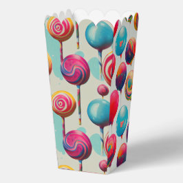 Leuke Kleurrijke Lolly's Popcorn Bedankdoosjes