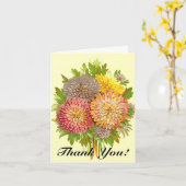 Leuke, kleurrijke,  look bloemen "Dank je!" Kaart (Gele Bloem)