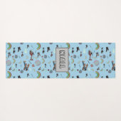 Leuke kleurrijke luchtvaart gepersonaliseerd yogamat (Achterkant (horizontaal))