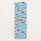 Leuke kleurrijke luchtvaart gepersonaliseerd yogamat (Achterkant)