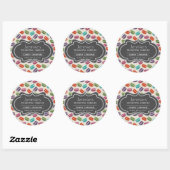 Leuke Kleurrijke Macarons Patroon Kaars Zeep Geur Ronde Sticker (Vel)