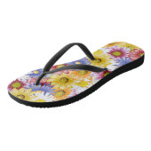 Leuke kleurrijke madeliefjes Teenslippers (Schuin)