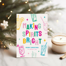 Leuke Kleurrijke 'Making Spirits Bright' Kerstmis