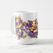 LEUKE KLEURRIJKE MARDI GRAS-DIEREN KOFFIEMOK (Voorkant links)
