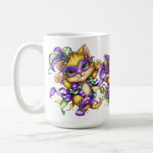 LEUKE KLEURRIJKE MARDI GRAS-DIEREN KOFFIEMOK (Links)