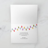 Leuke kleurrijke Merry & Bright Business logo Feestdagen Kaart (Binnen)