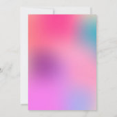 Leuke kleurrijke moderne Ombré Kids verjaardagsfee Kaart (Achterkant)