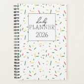 Leuke Kleurrijke Moderne Patroon Dagelijkse Terug  Planner (Voorkant)