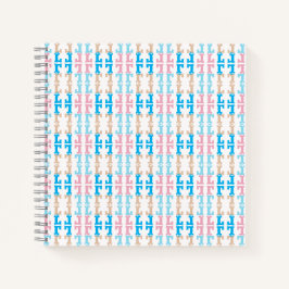Leuke Kleurrijke Monogram Gele Roze Blauw Goud Notitieboek