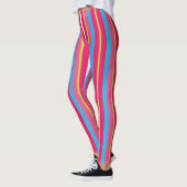 Leuke Kleurrijke Multi Strepen Leggings (Links)
