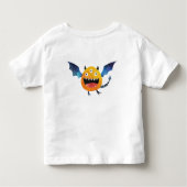 Leuke kleurrijke My Little Monster is 4 jarig Kinder Shirts (Achterkant)