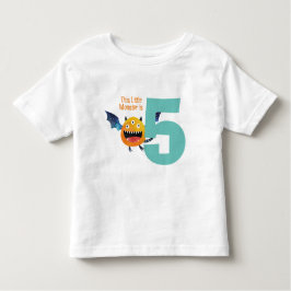 Leuke kleurrijke My Little Monster is 5 jarig Kinder Shirts