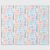 Leuke kleurrijke naam Gepersonaliseerd inpakpapier (Vlak)