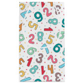 Leuke kleurrijke nummers patroon kinderen verjaard klein cadeauzakje (Achterkant)