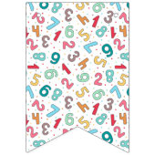 Leuke kleurrijke nummers patroon kinderen verjaard vlaggetjes (Tweede vlag)