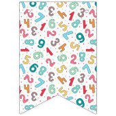 Leuke kleurrijke nummers patroon kinderen verjaard vlaggetjes (Derde vlag)