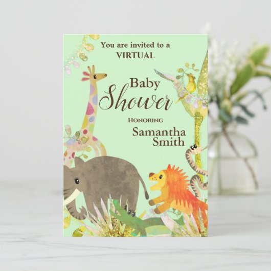 Leuke kleurrijke Oerwouden Dieren Tropical Art Sho Kaart (Staand voorkant)