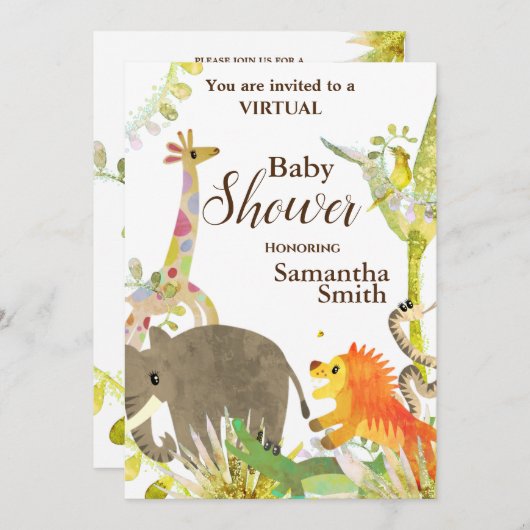 Leuke kleurrijke Oerwouden Dieren Tropical Art Sho Kaart (Voorkant / Achterkant)