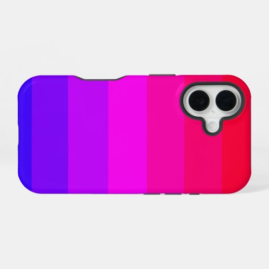 Leuke kleurrijke ombre gradiënt iPhone 16 hoesje (Achterkant horizontaal)