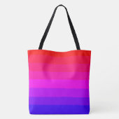 Leuke kleurrijke ombre gradiënt tote bag (Achterkant)
